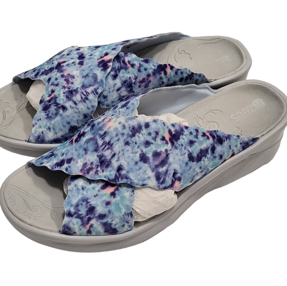 Bzees Women's Sahara Washable Slide Wedge Sandal Size 9(Medium) - Picture 2 of 9